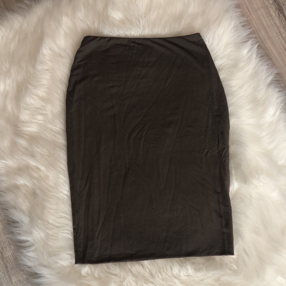 Wilfred skirt aritzia pencil army green olive